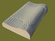 Eco - almohada natural amistosa del látex de la forma de onda con la cubierta de tela hecha punto