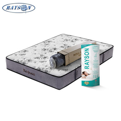 Compressed Bamboo Fabric 3 Zone Pocket Spring Mattress Queen Size for Dormitory