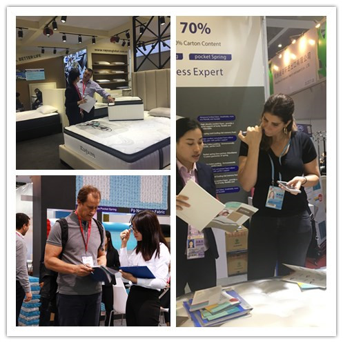 Colchón firme enrollable en una caja Colchón de muelles ensacados de 7 zonas de espuma viscoelástica de gel 10